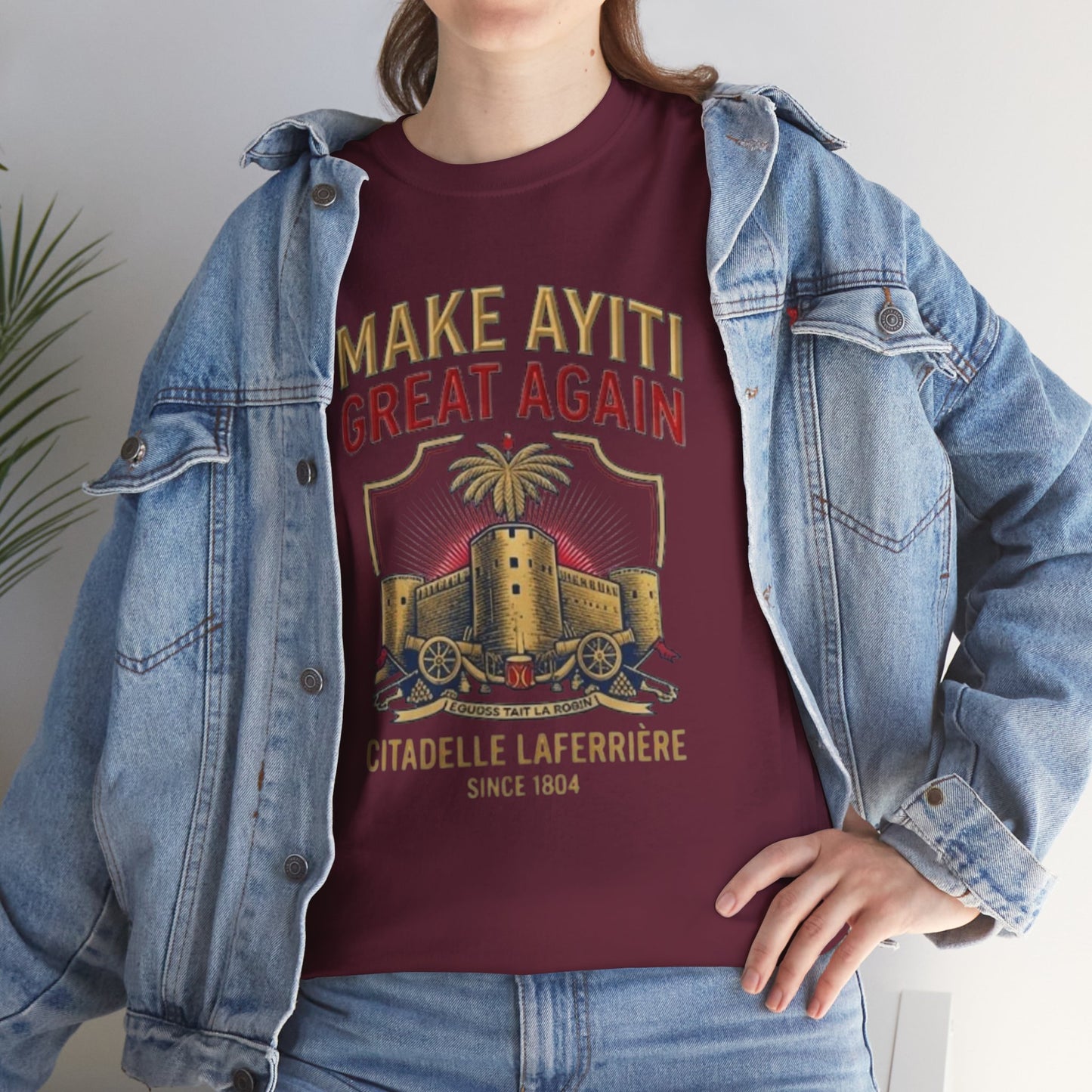 Make Ayiti Great Again T-Shirt | Citadelle Laferrière Haiti design