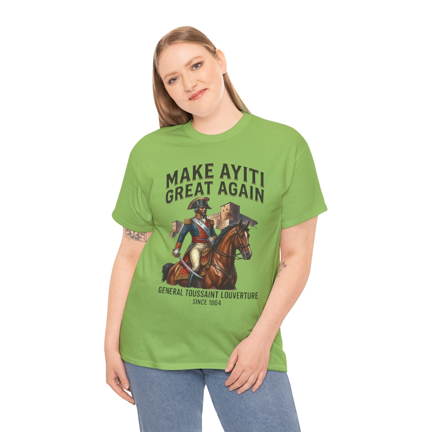 Make Ayiti Great Again T-Shirt | Toussaint Louverture Horse Illustration