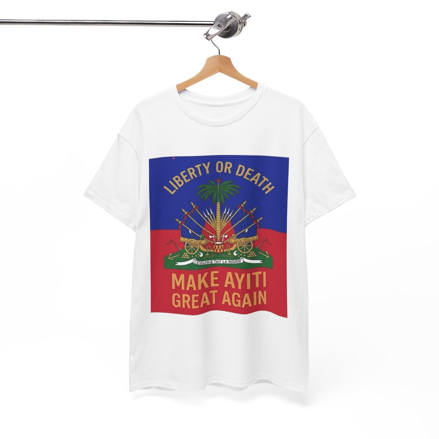 Make Ayiti Great Again T-Shirt | Haitian Flag Coat of Arms, Liberty or Death