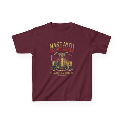 Make Ayiti Great Again kids T-Shirt | Citadelle Laferrière illustration