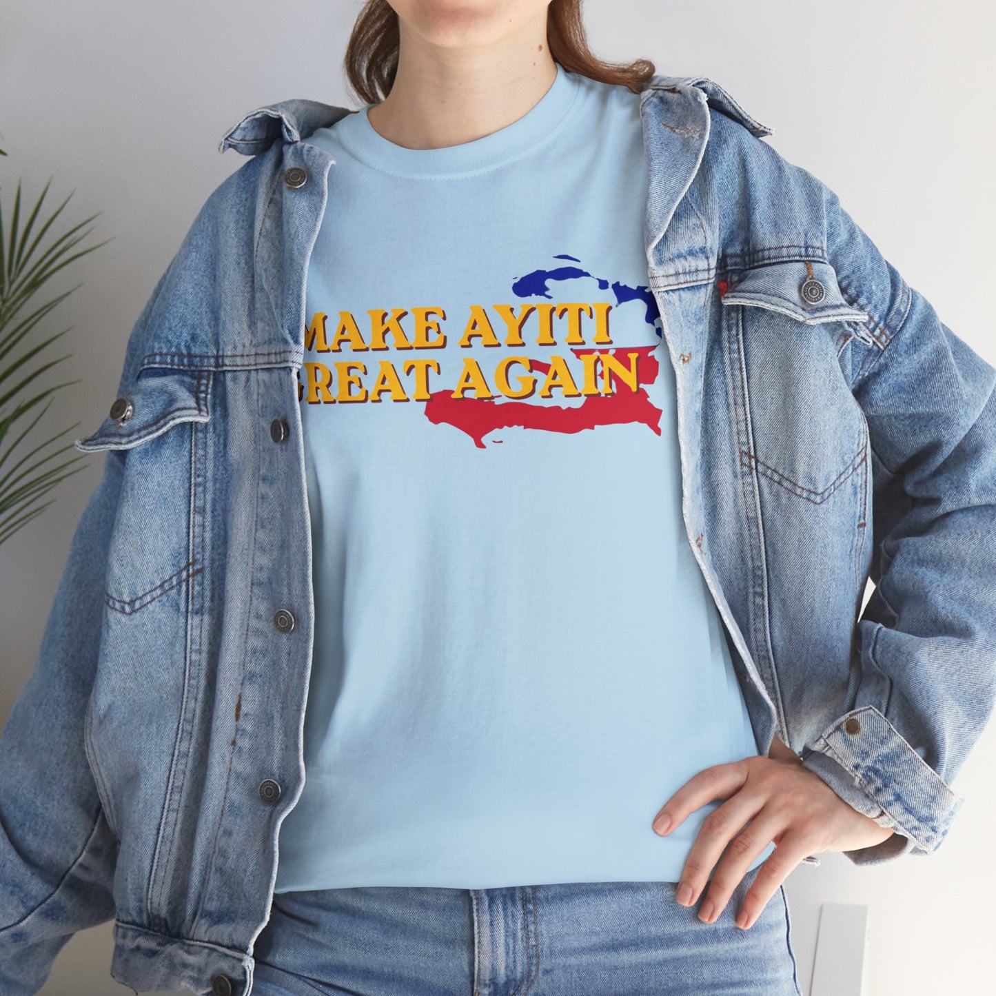 Make Ayiti Great Again T-Shirt | Haiti Flag Map Tee