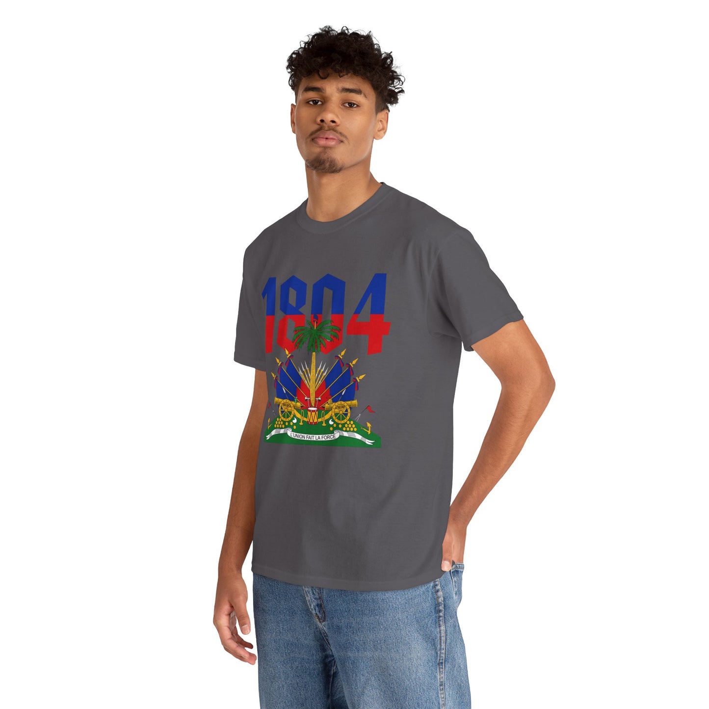 1804 Haitian Coat of Arms Tee | Neg Lakay Portrait Tee, Haitian Heritage Shirt
