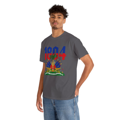 1804 Haitian Coat of Arms Tee | Neg Lakay Portrait Tee, Haitian Heritage Shirt