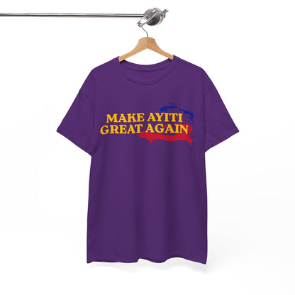 Make Ayiti Great Again T-Shirt | Haiti Flag Map Tee