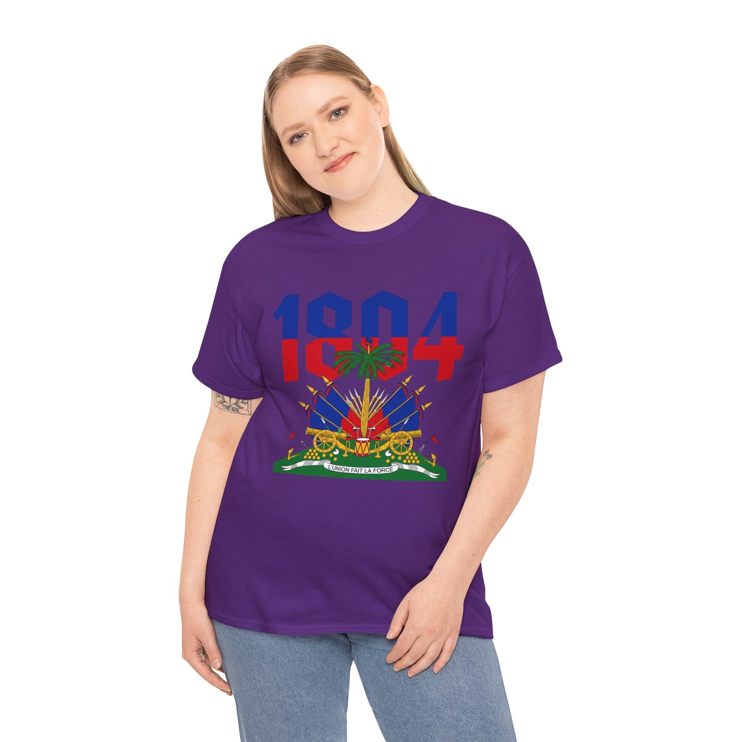 1804 Haitian Coat of Arms Tee | Neg Lakay Portrait Tee, Haitian Heritage Shirt