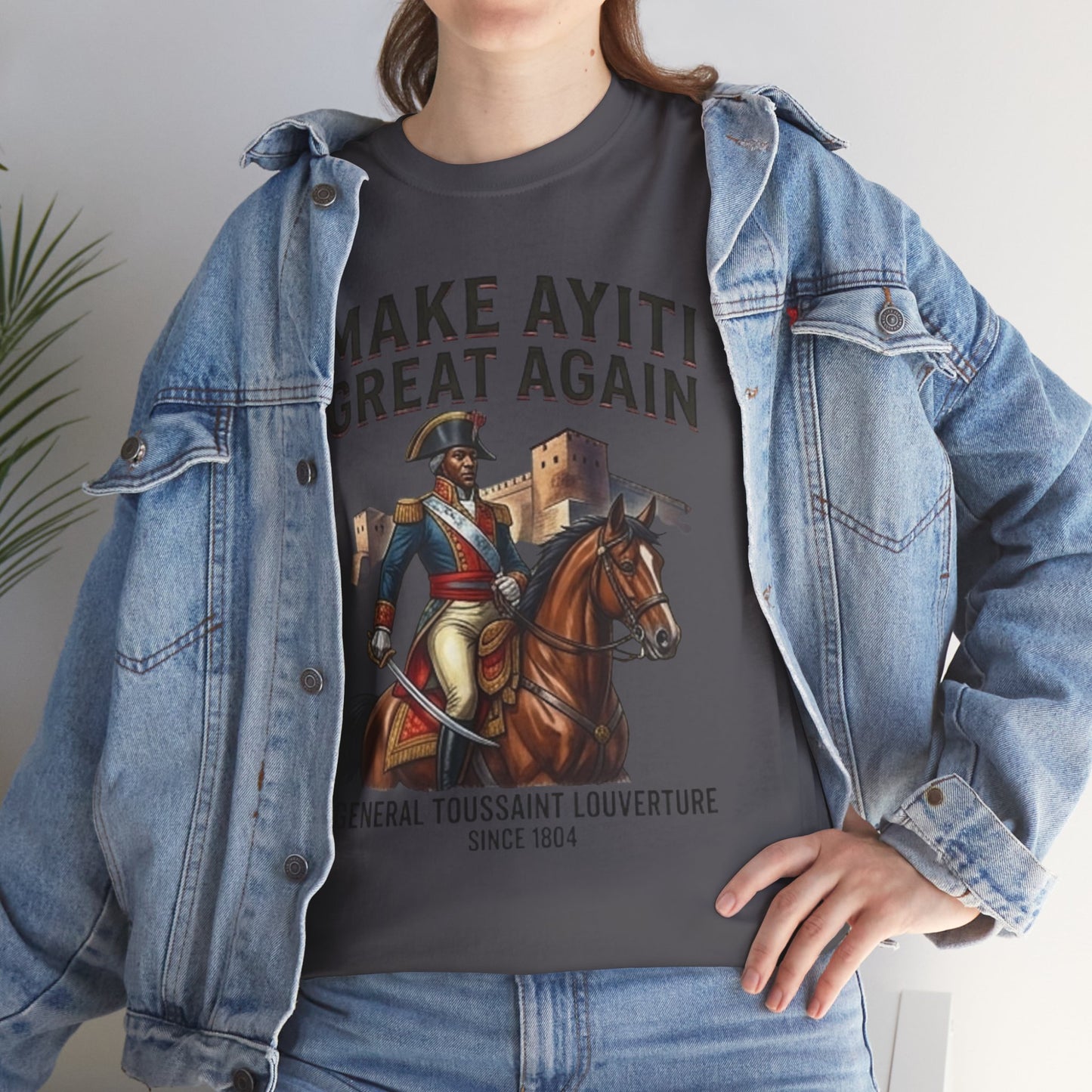 Make Ayiti Great Again T-Shirt | Toussaint Louverture Horse Illustration