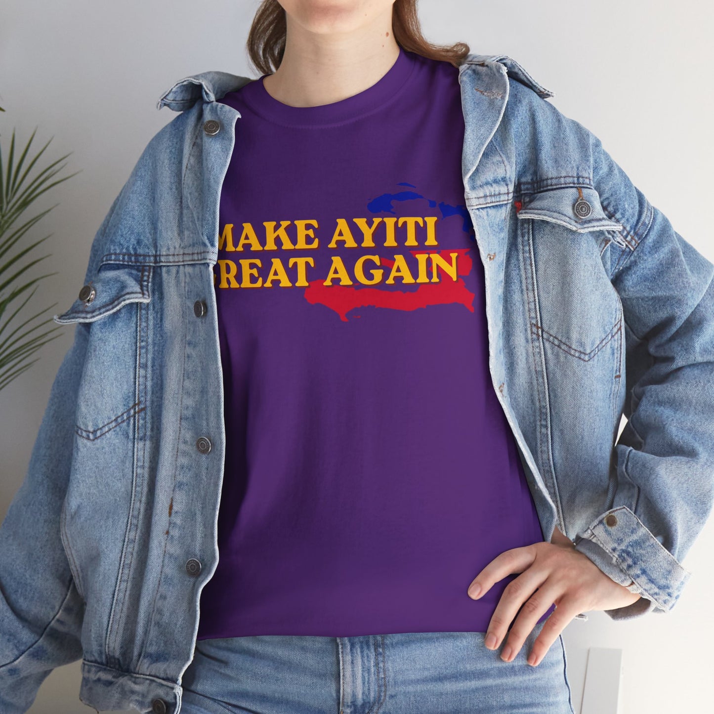 Make Ayiti Great Again T-Shirt | Haiti Flag Map Tee