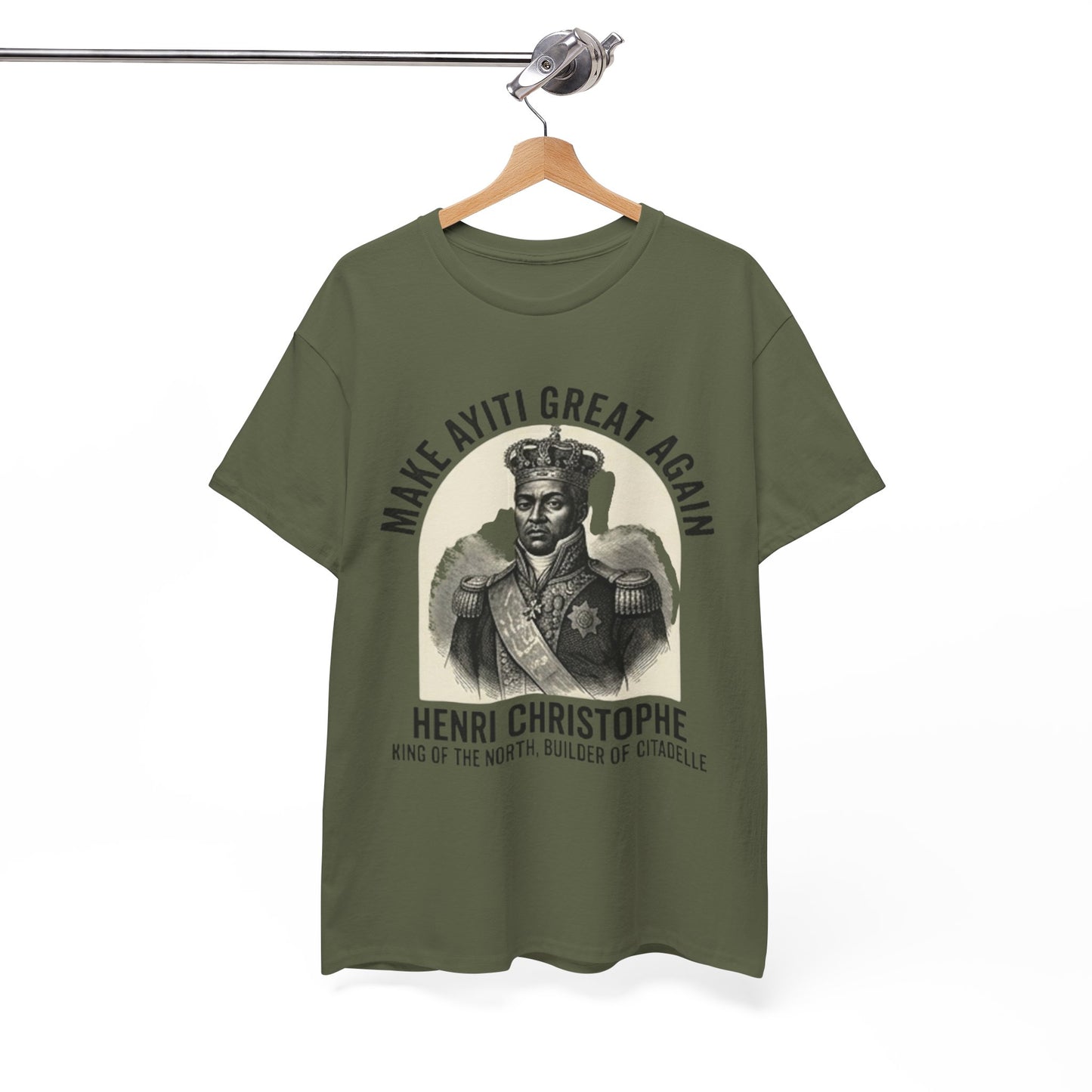 Henri Christophe portrait Make Ayiti Great Again T-Shirt | Haitian history tee