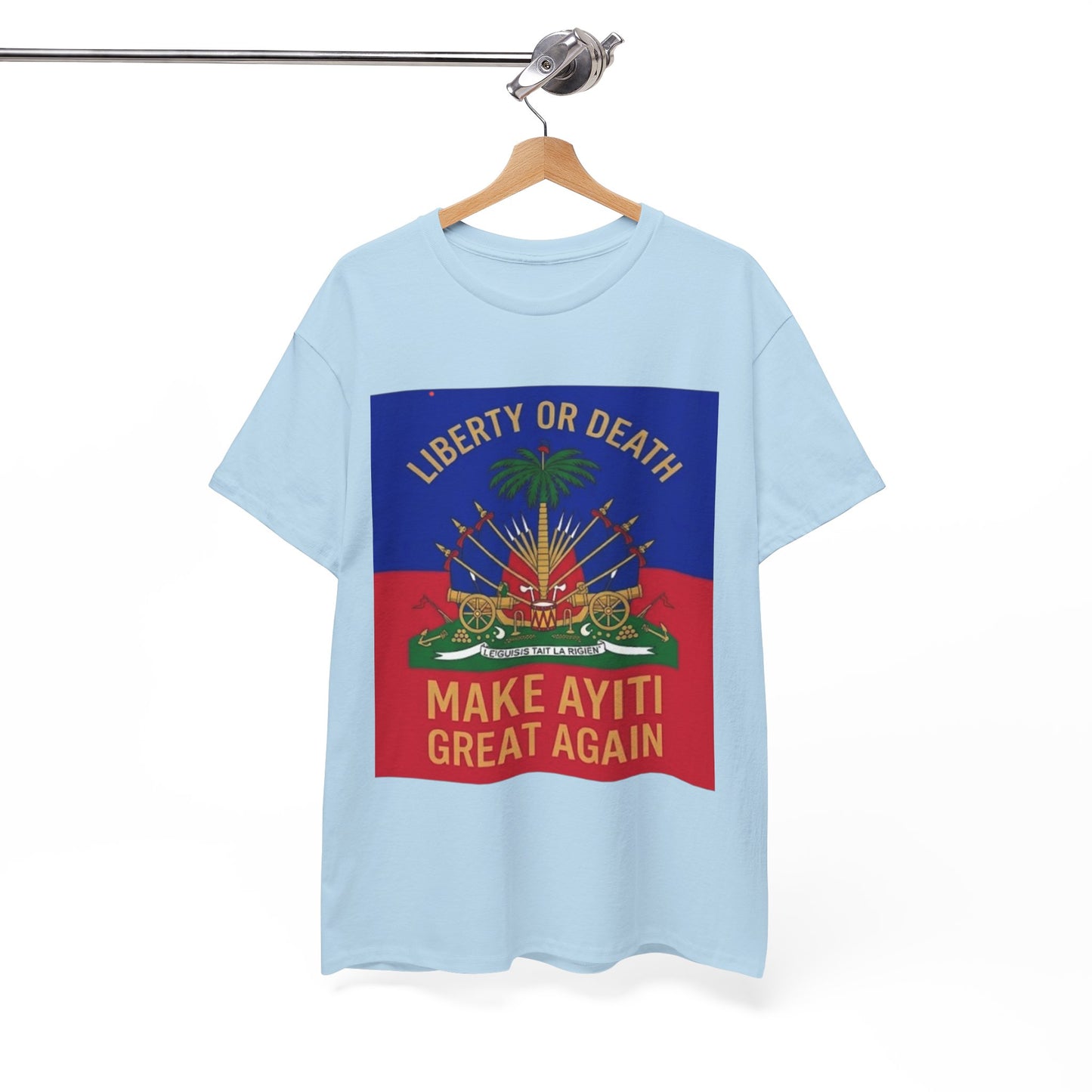 Make Ayiti Great Again T-Shirt | Haitian Flag Coat of Arms, Liberty or Death