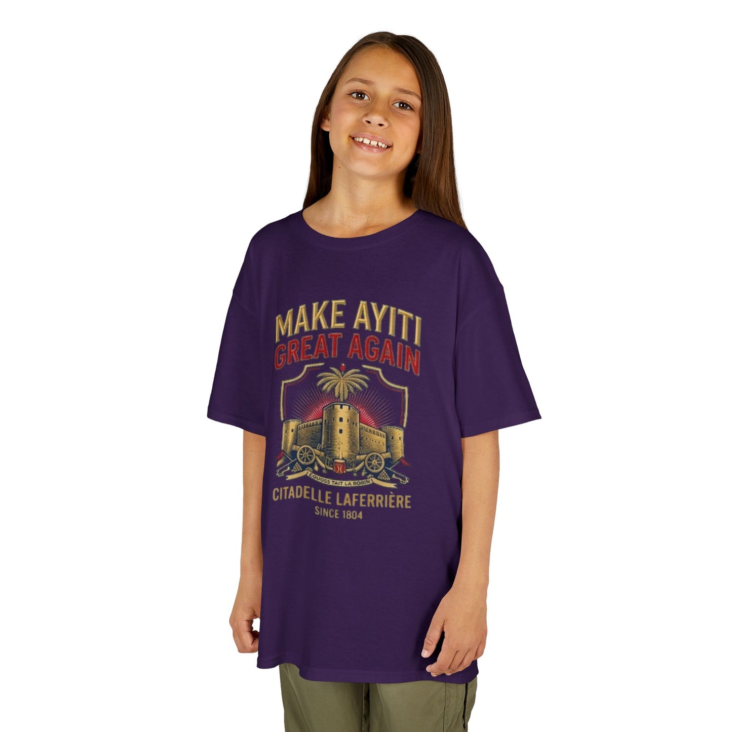 Make Ayiti Great Again kids T-Shirt | Citadelle Laferrière illustration