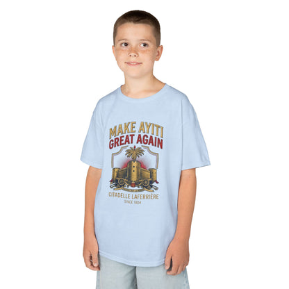 Make Ayiti Great Again kids T-Shirt | Citadelle Laferrière illustration