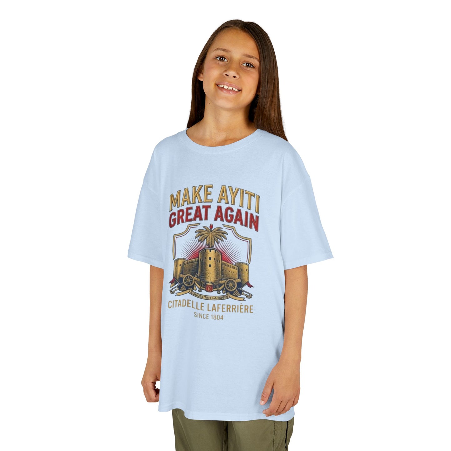 Make Ayiti Great Again kids T-Shirt | Citadelle Laferrière illustration