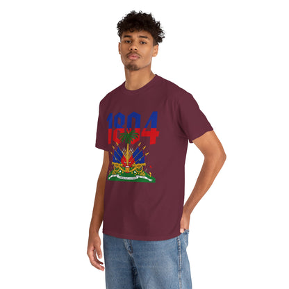 1804 Haitian Coat of Arms Tee | Neg Lakay Portrait Tee, Haitian Heritage Shirt