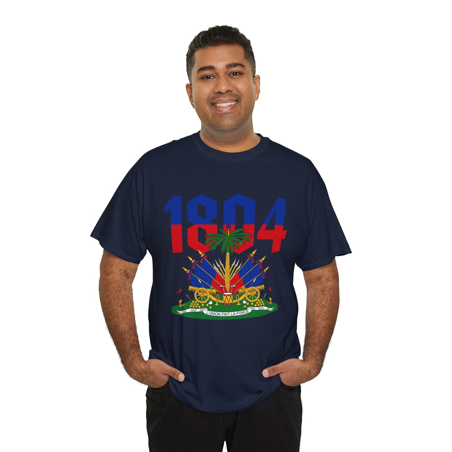 1804 Haitian Coat of Arms Tee | Neg Lakay Portrait Tee, Haitian Heritage Shirt