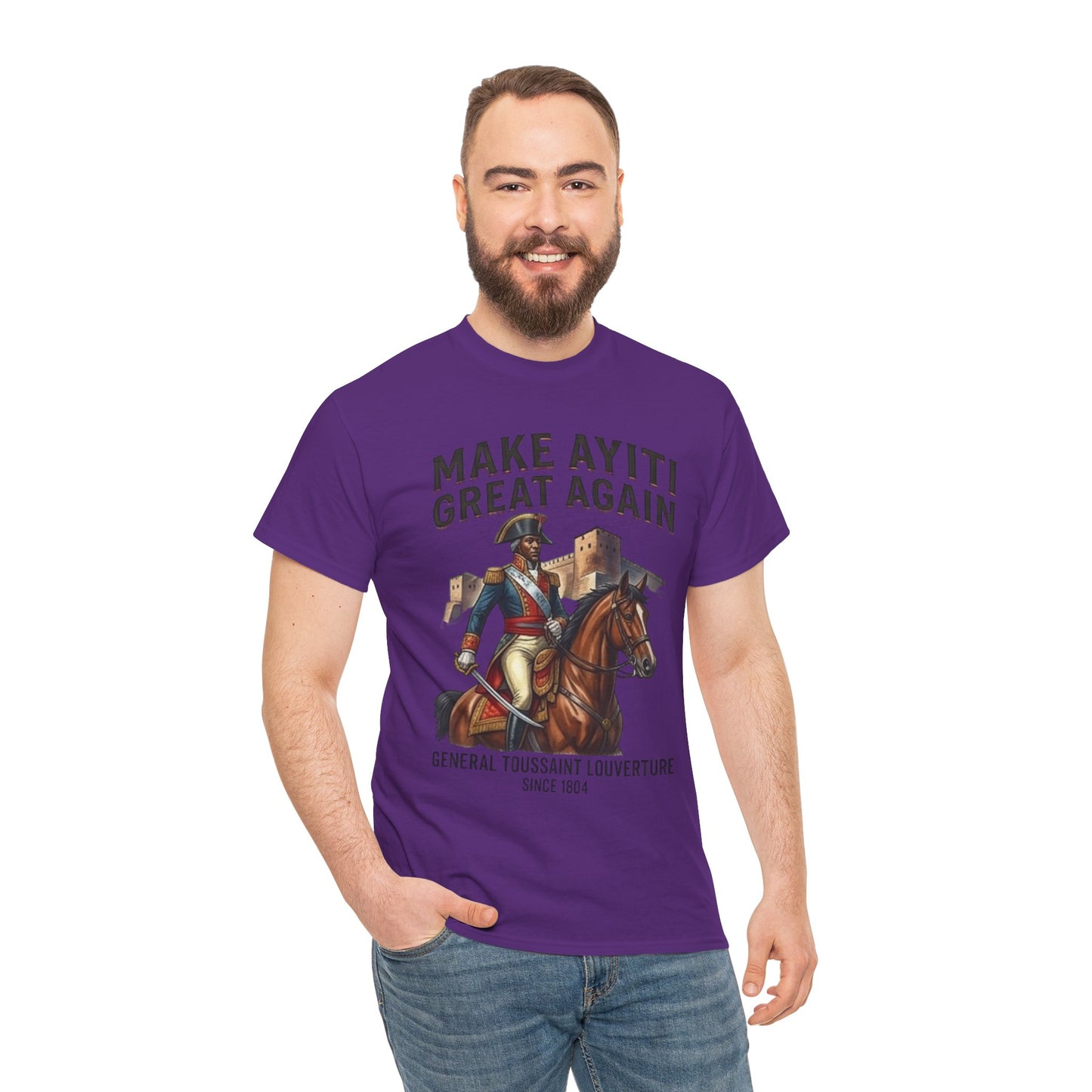Make Ayiti Great Again T-Shirt | Toussaint Louverture Horse Illustration