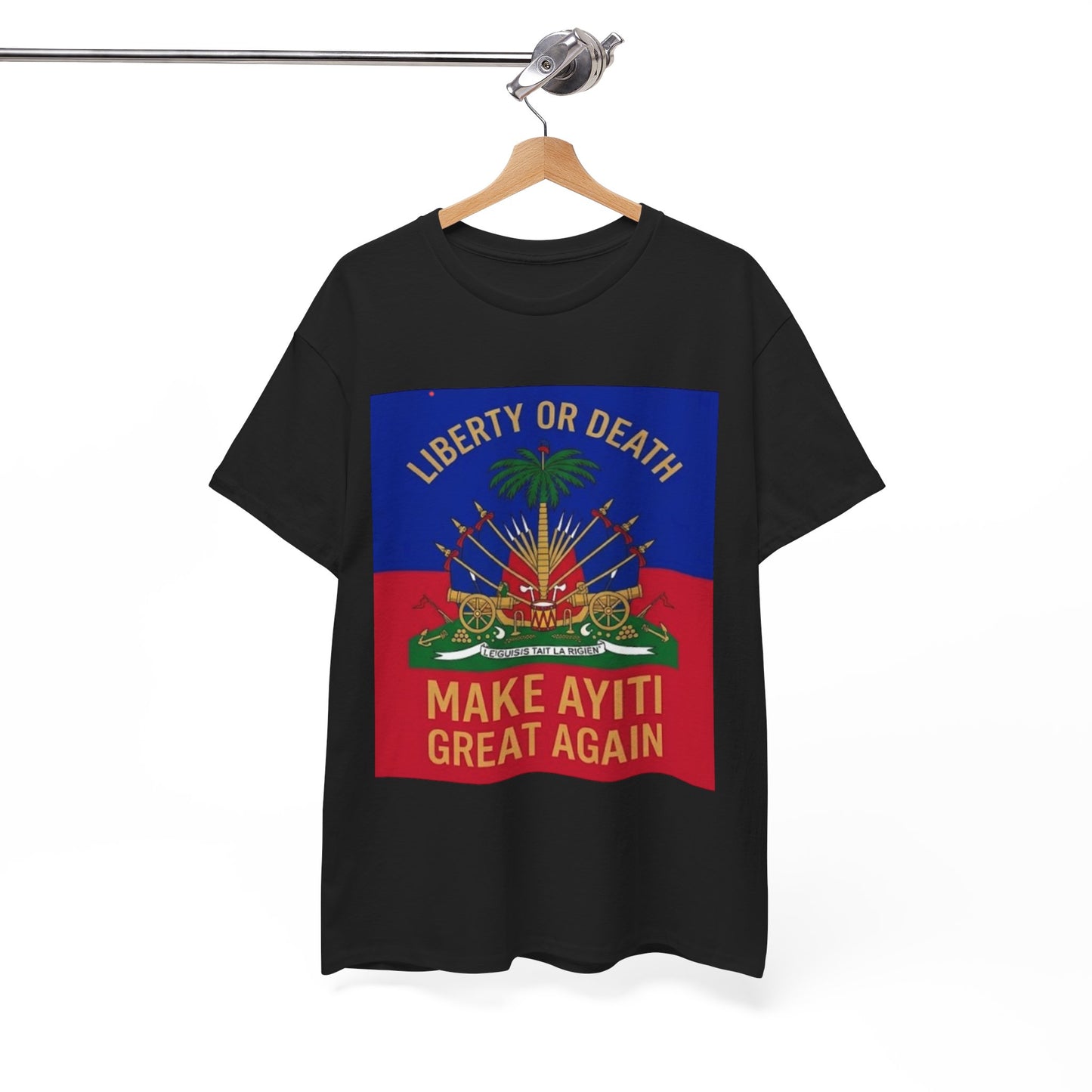 Make Ayiti Great Again T-Shirt | Haitian Flag Coat of Arms, Liberty or Death