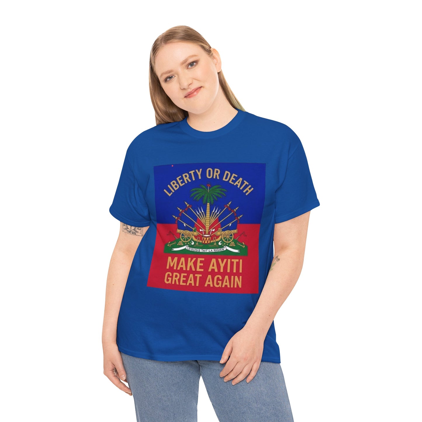 Make Ayiti Great Again T-Shirt | Haitian Flag Coat of Arms, Liberty or Death