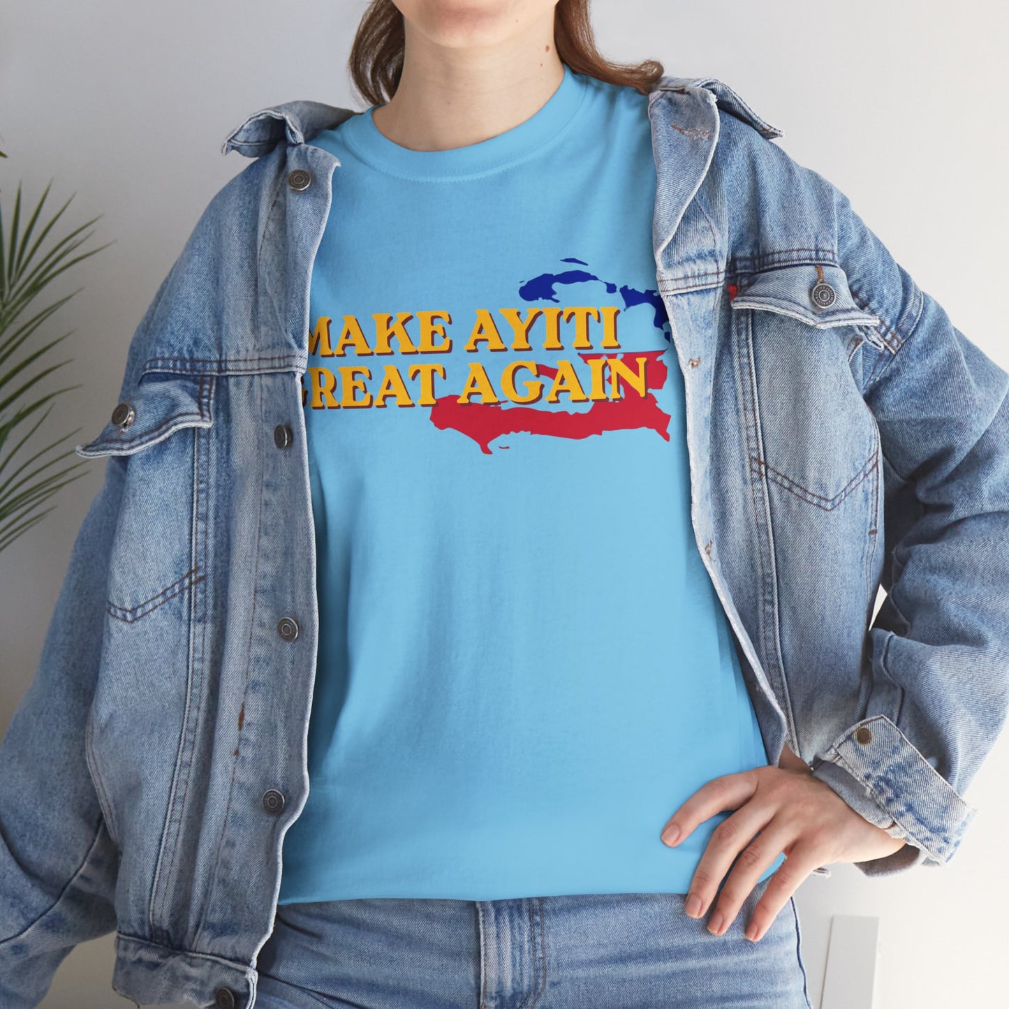 Make Ayiti Great Again T-Shirt | Haiti Flag Map Tee