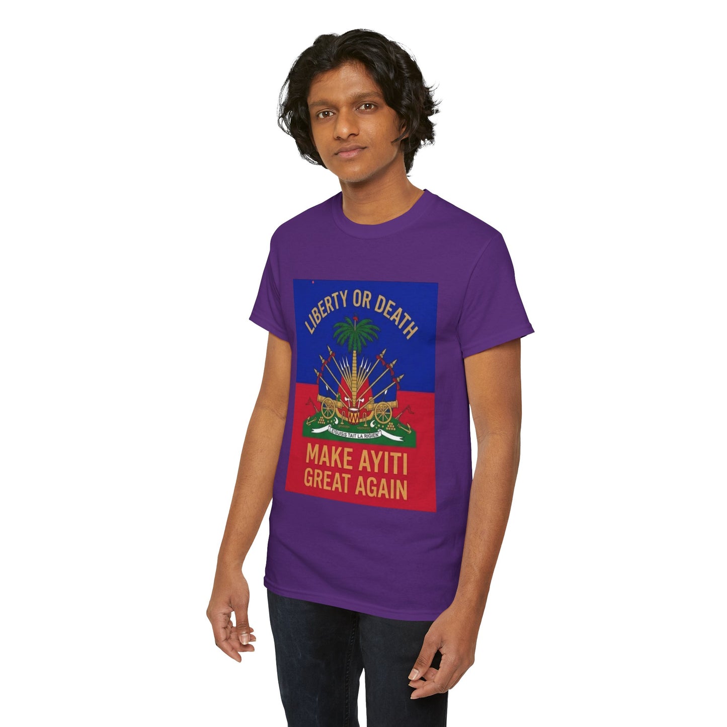 Make Ayiti Great Again T-Shirt | Haitian Flag Coat of Arms, Liberty or Death