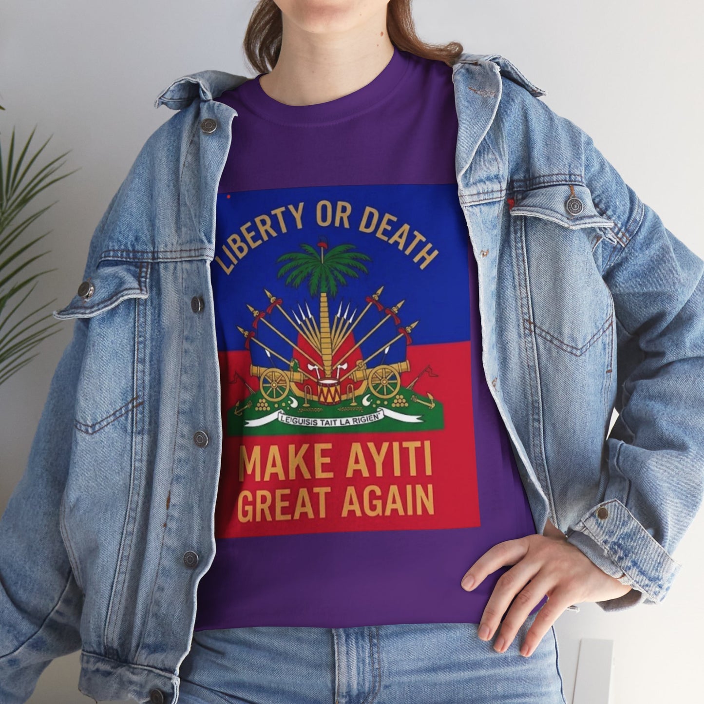 Make Ayiti Great Again T-Shirt | Haitian Flag Coat of Arms, Liberty or Death