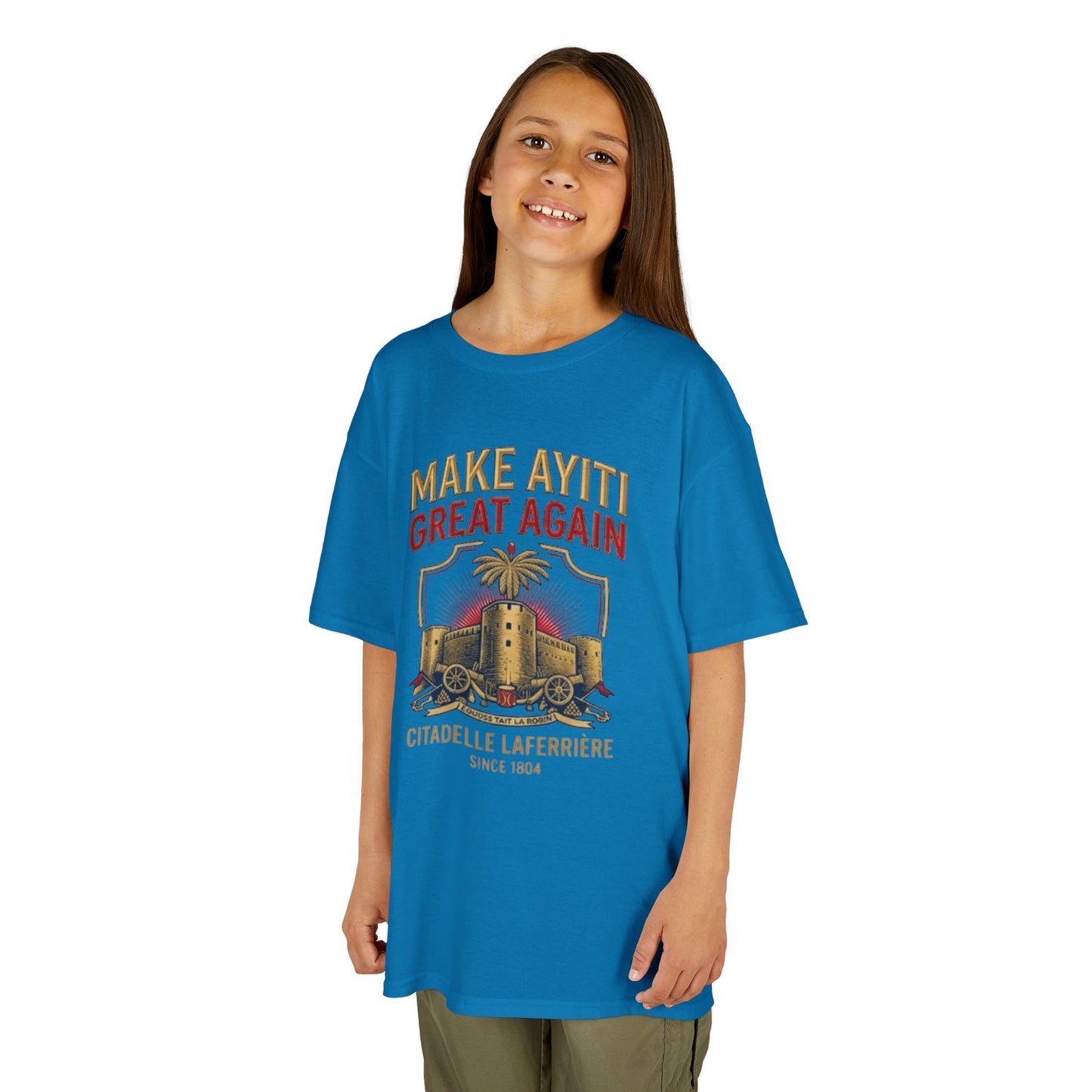 Make Ayiti Great Again kids T-Shirt | Citadelle Laferrière illustration