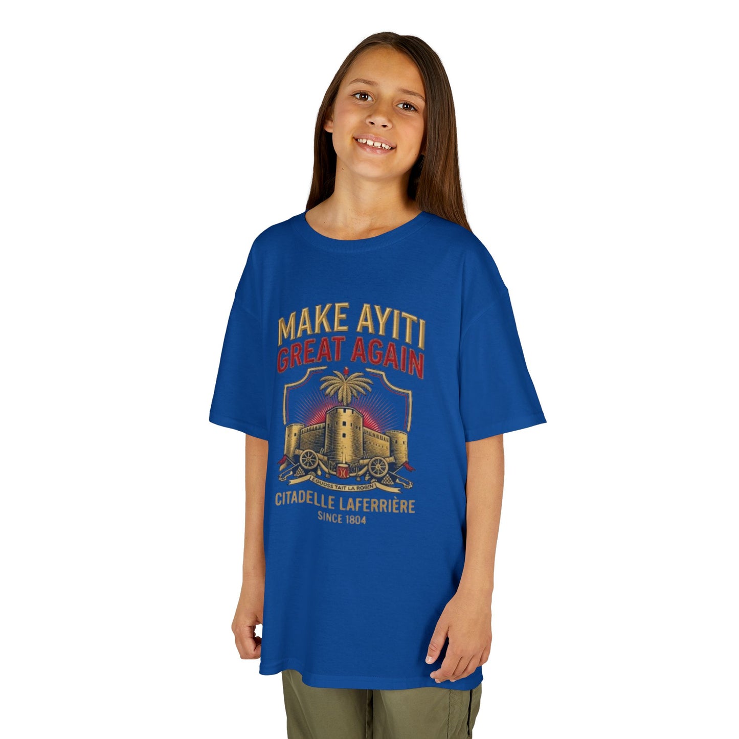 Make Ayiti Great Again kids T-Shirt | Citadelle Laferrière illustration