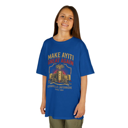 Make Ayiti Great Again kids T-Shirt | Citadelle Laferrière illustration