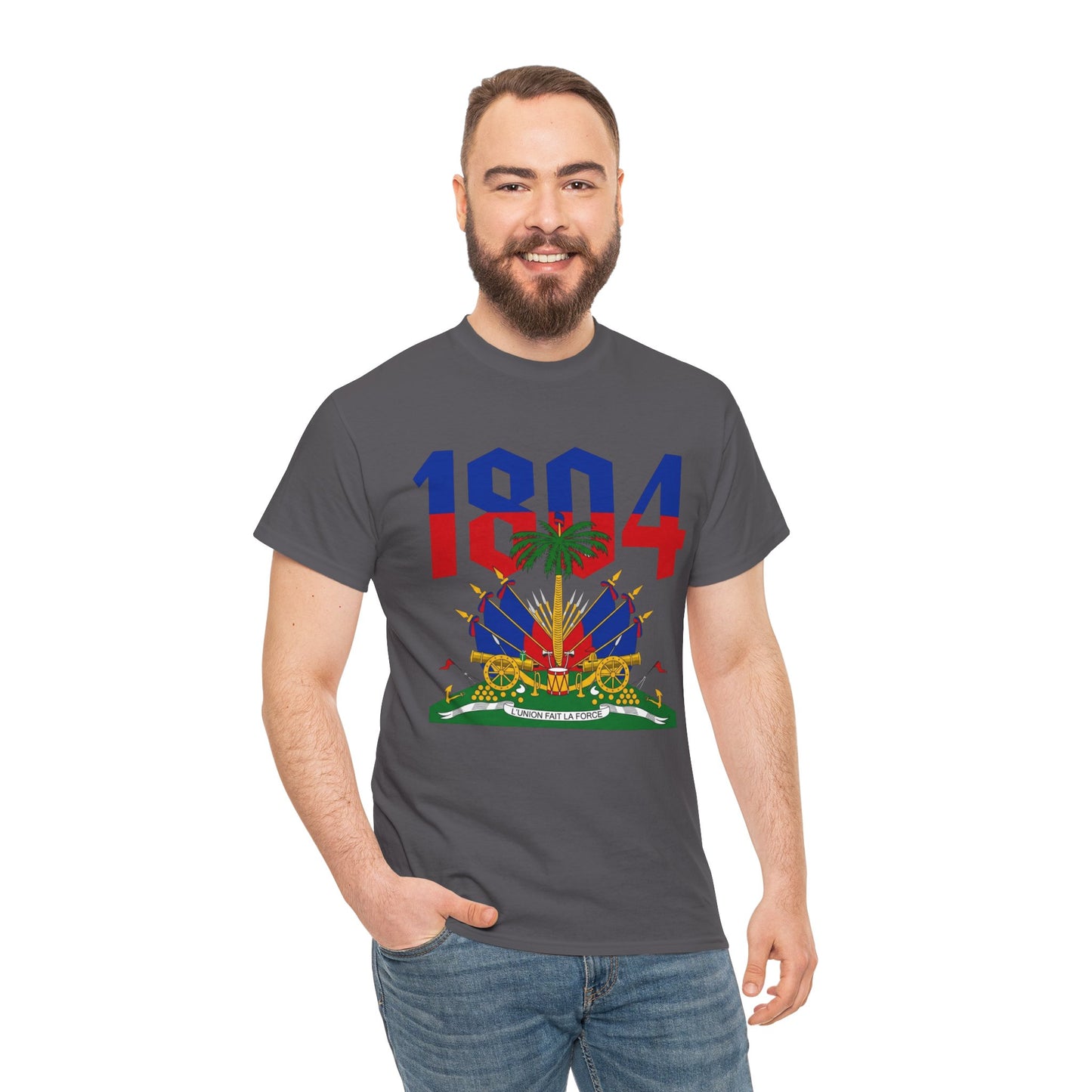 1804 Haitian Coat of Arms Tee | Neg Lakay Portrait Tee, Haitian Heritage Shirt