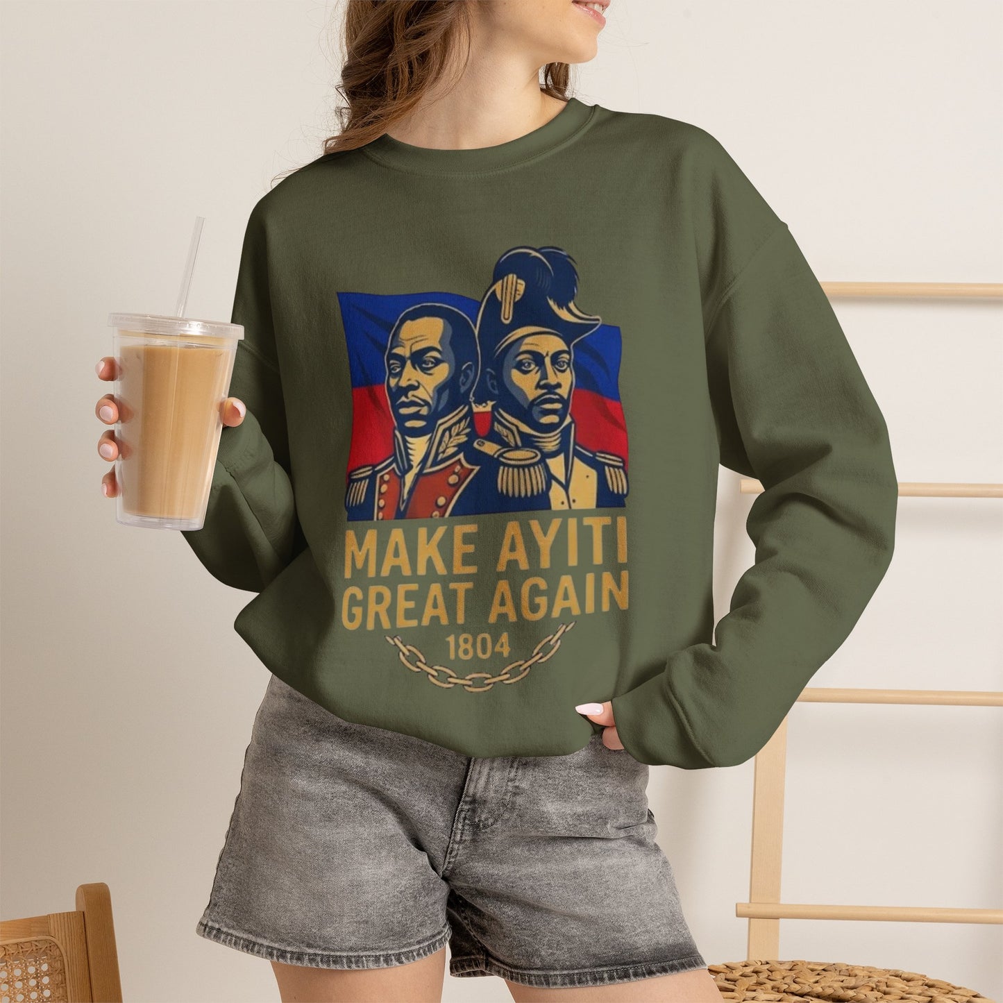 Make Ayiti Great Again sweatshirt | Haitian flag, 1804 independence design