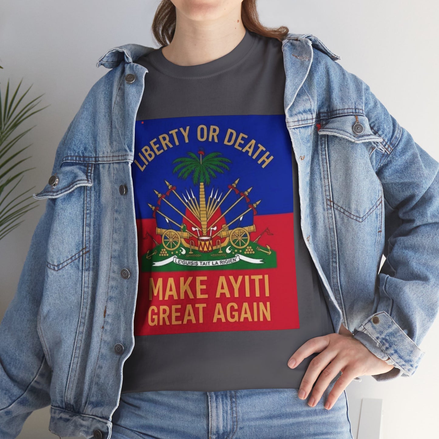 Make Ayiti Great Again T-Shirt | Haitian Flag Coat of Arms, Liberty or Death