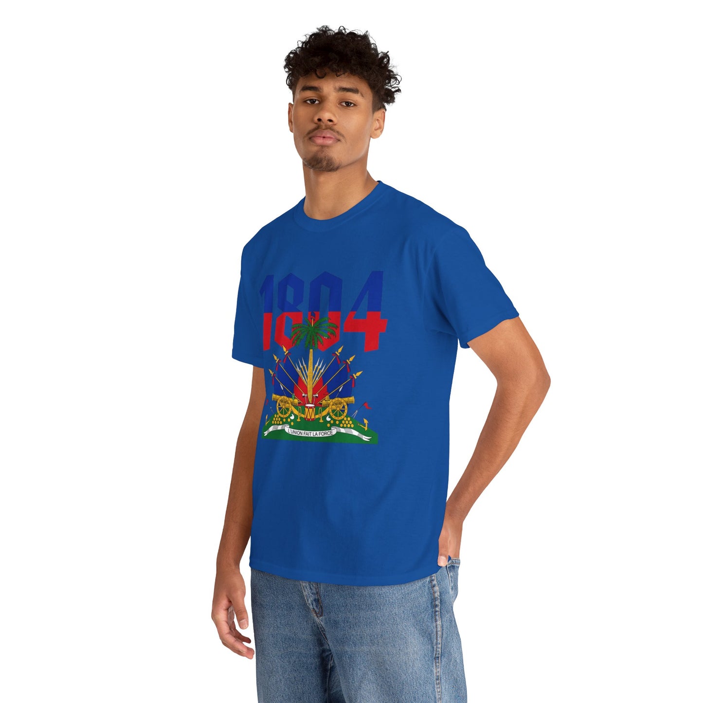 1804 Haitian Coat of Arms Tee | Neg Lakay Portrait Tee, Haitian Heritage Shirt