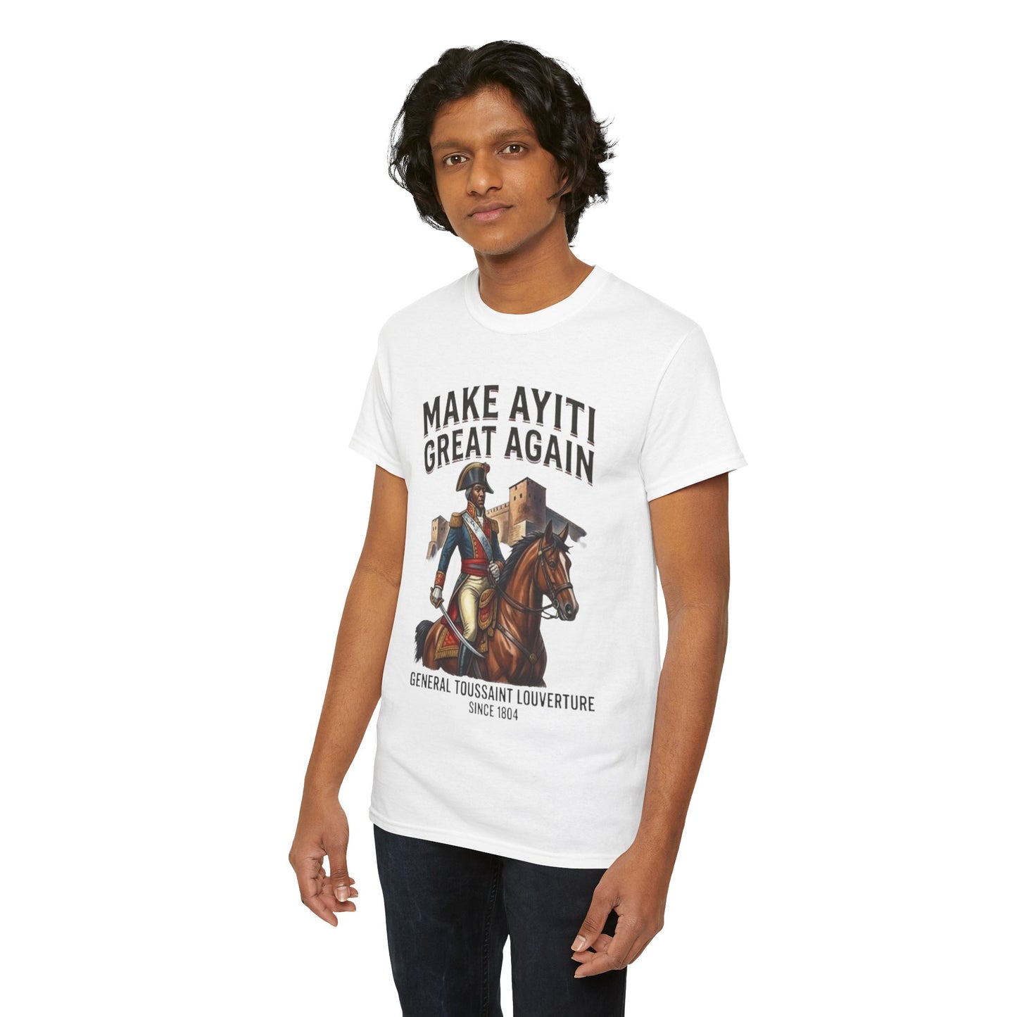 Make Ayiti Great Again T-Shirt | Toussaint Louverture Horse Illustration