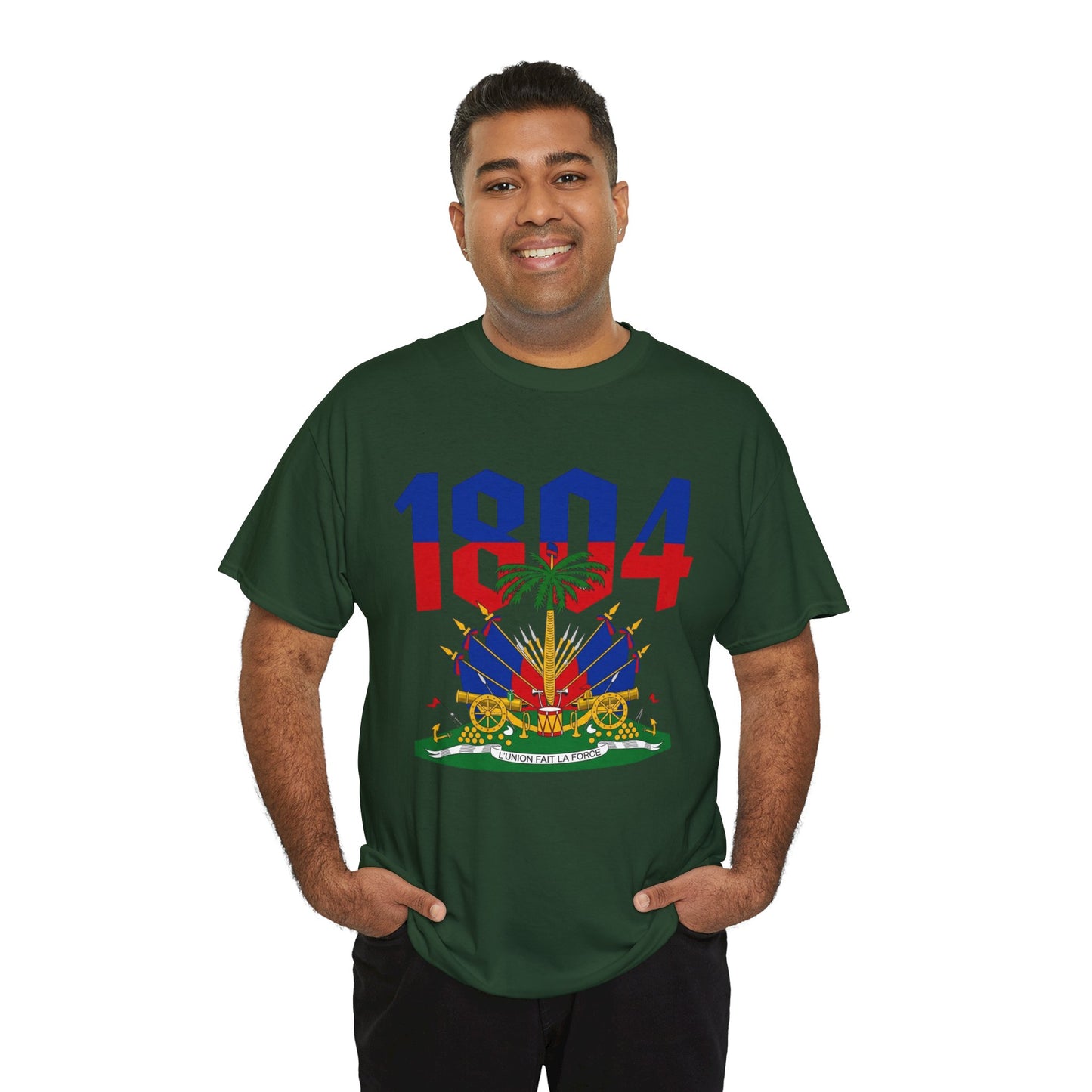 1804 Haitian Coat of Arms Tee | Neg Lakay Portrait Tee, Haitian Heritage Shirt