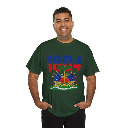 1804 Haitian Coat of Arms Tee | Neg Lakay Portrait Tee, Haitian Heritage Shirt