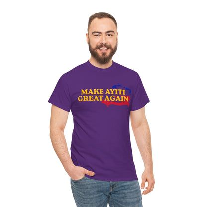 Make Ayiti Great Again T-Shirt | Haiti Flag Map Tee