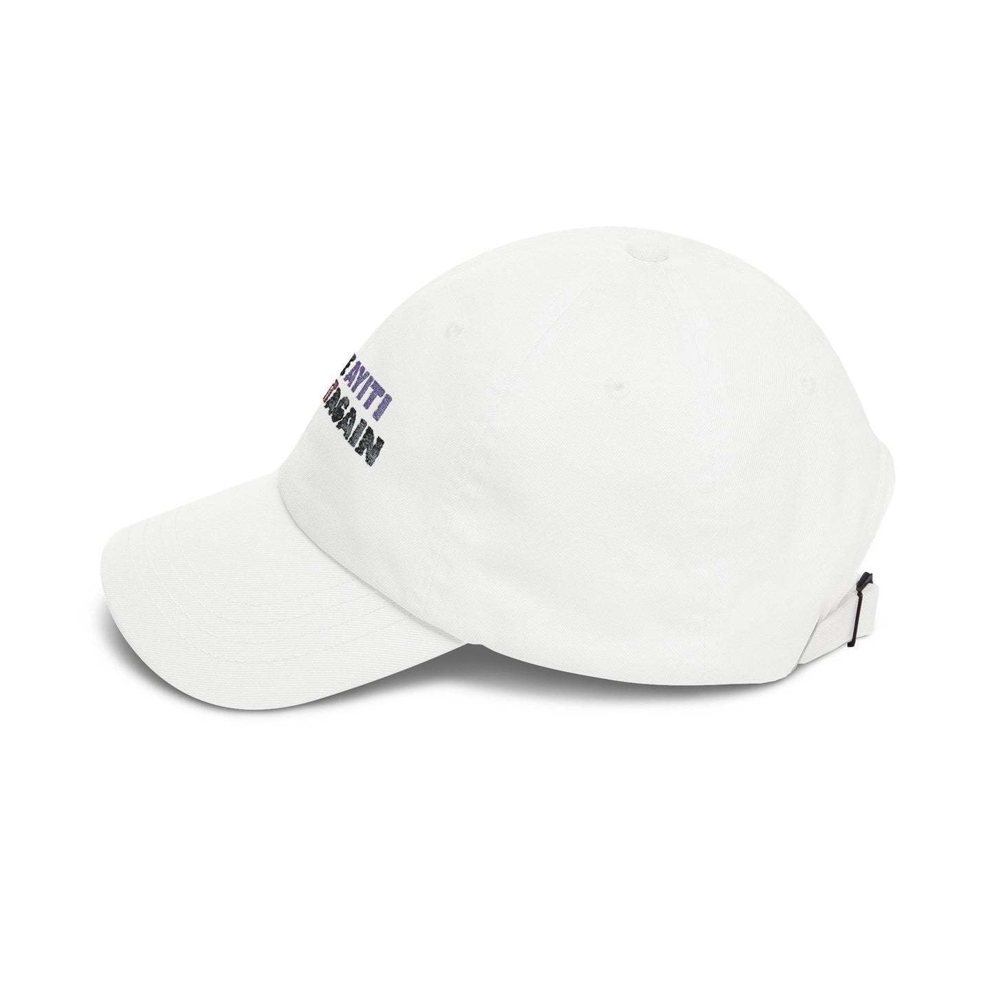 Make Ayiti Great Again Dad Cap | Haitian Flag Text Embroidered Hat