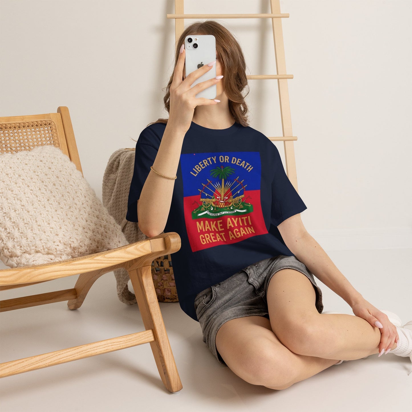 Make Ayiti Great Again T-Shirt | Haitian Flag Coat of Arms, Liberty or Death