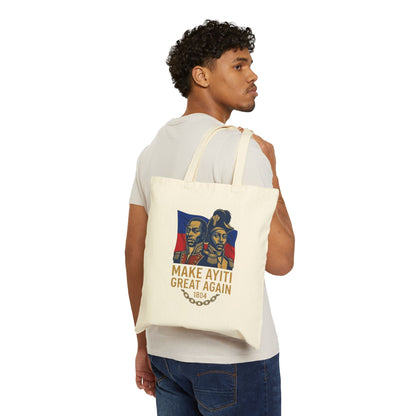 Make Ayiti Great Again tote bag | Haitian flag, 1804 liberation design