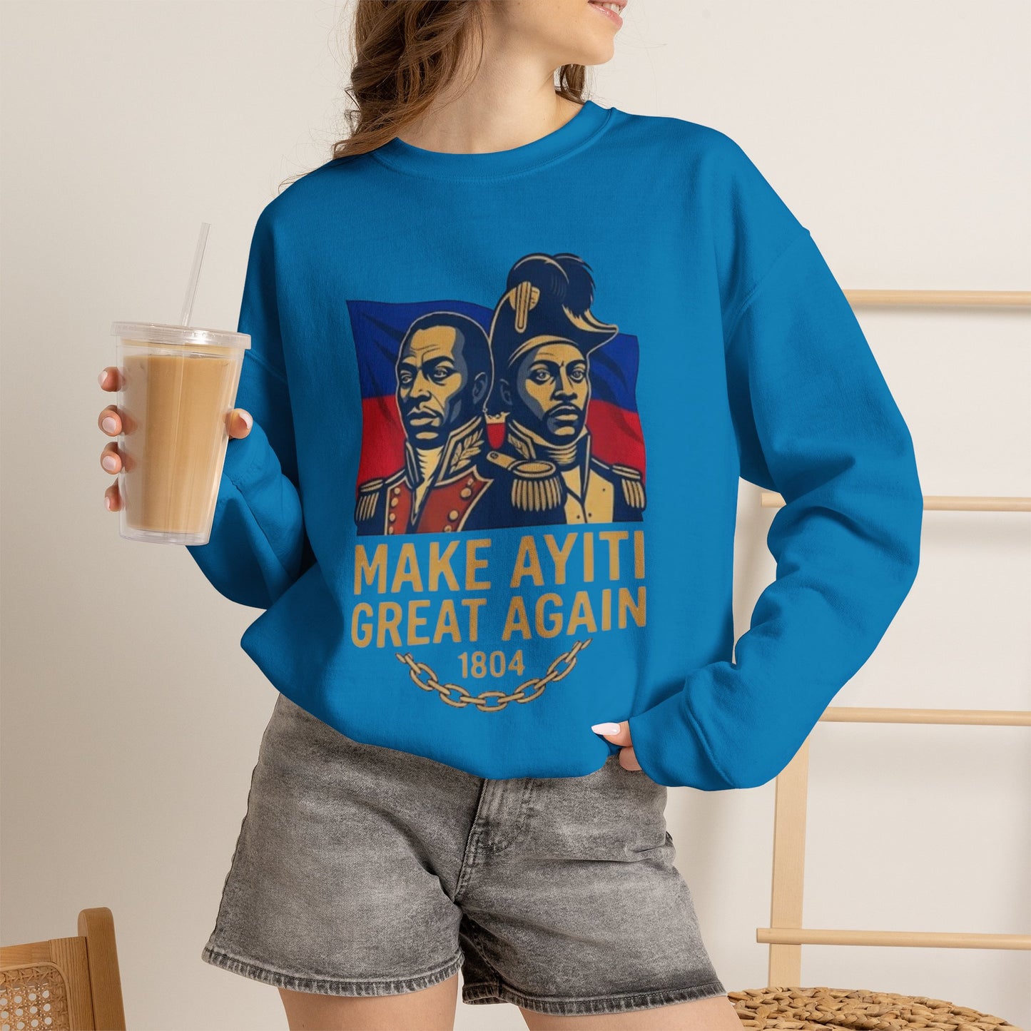 Make Ayiti Great Again sweatshirt | Haitian flag, 1804 independence design