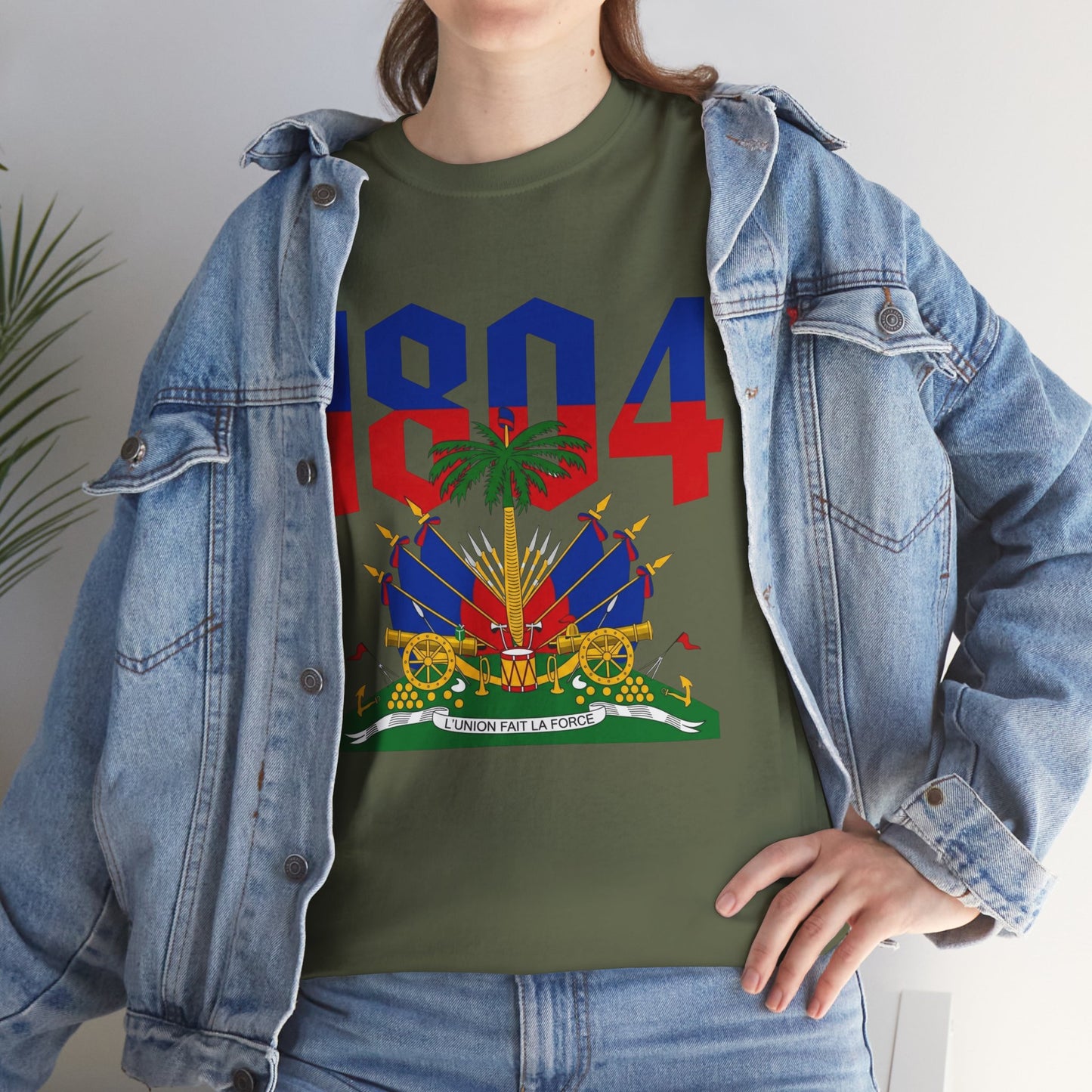 1804 Haitian Coat of Arms Tee | Neg Lakay Portrait Tee, Haitian Heritage Shirt