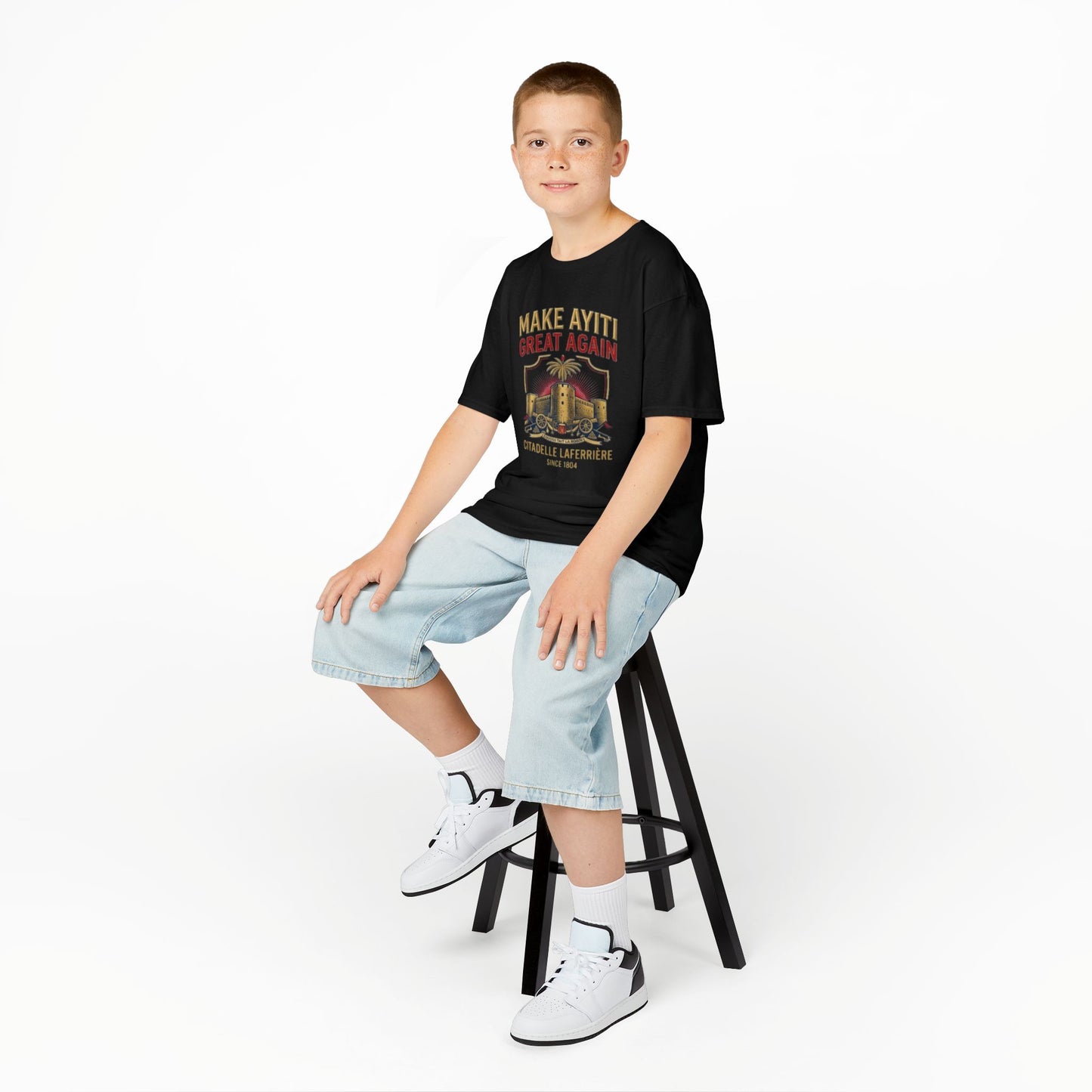 Make Ayiti Great Again kids T-Shirt | Citadelle Laferrière illustration