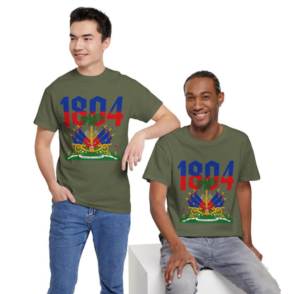 1804 Haitian Coat of Arms Tee | Neg Lakay Portrait Tee, Haitian Heritage Shirt