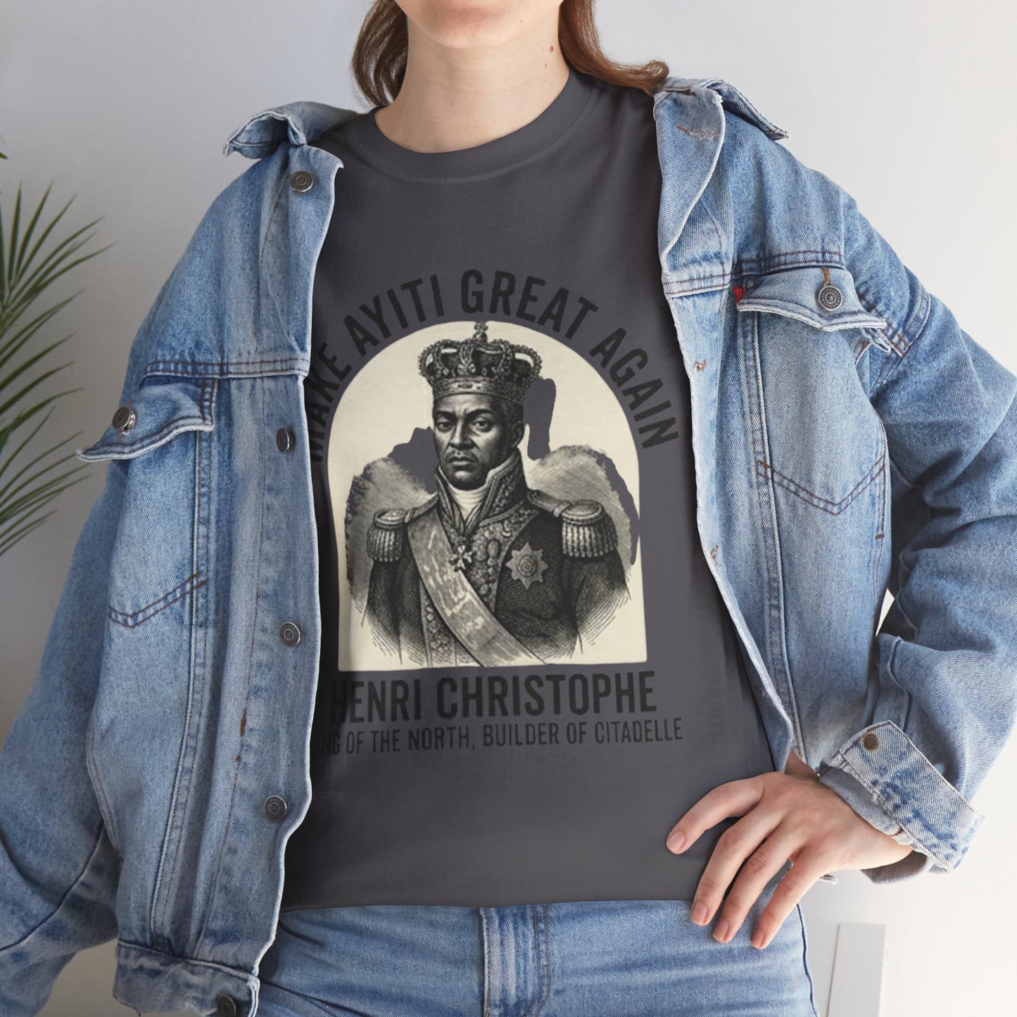 Henri Christophe portrait Make Ayiti Great Again T-Shirt | Haitian history tee
