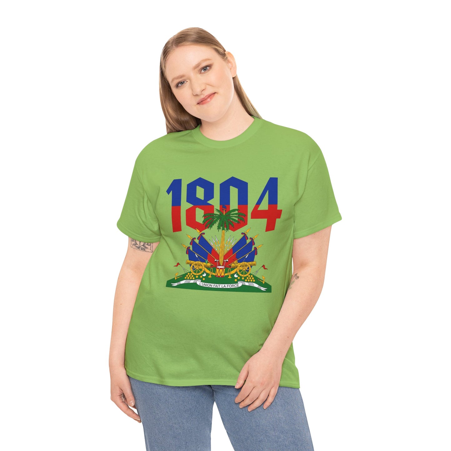 1804 Haitian Coat of Arms Tee | Neg Lakay Portrait Tee, Haitian Heritage Shirt
