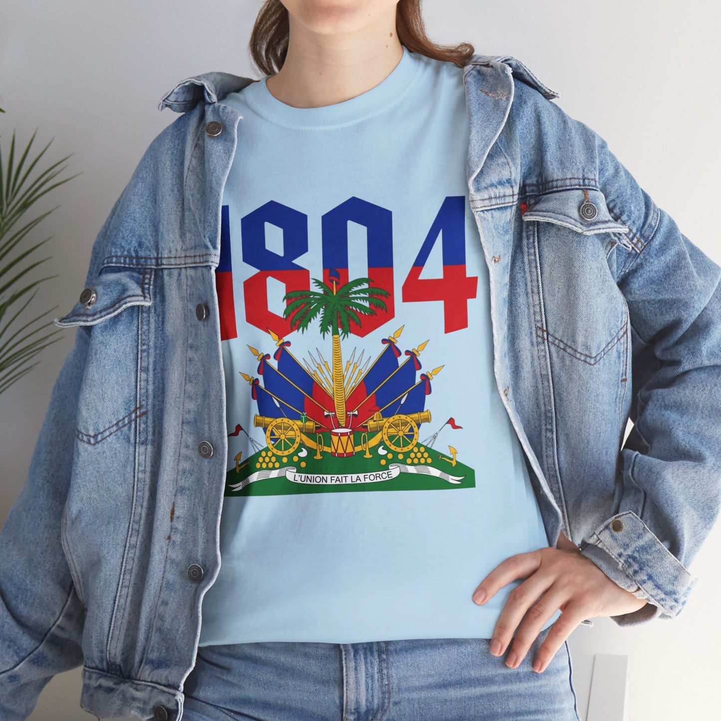 1804 Haitian Coat of Arms Tee | Neg Lakay Portrait Tee, Haitian Heritage Shirt