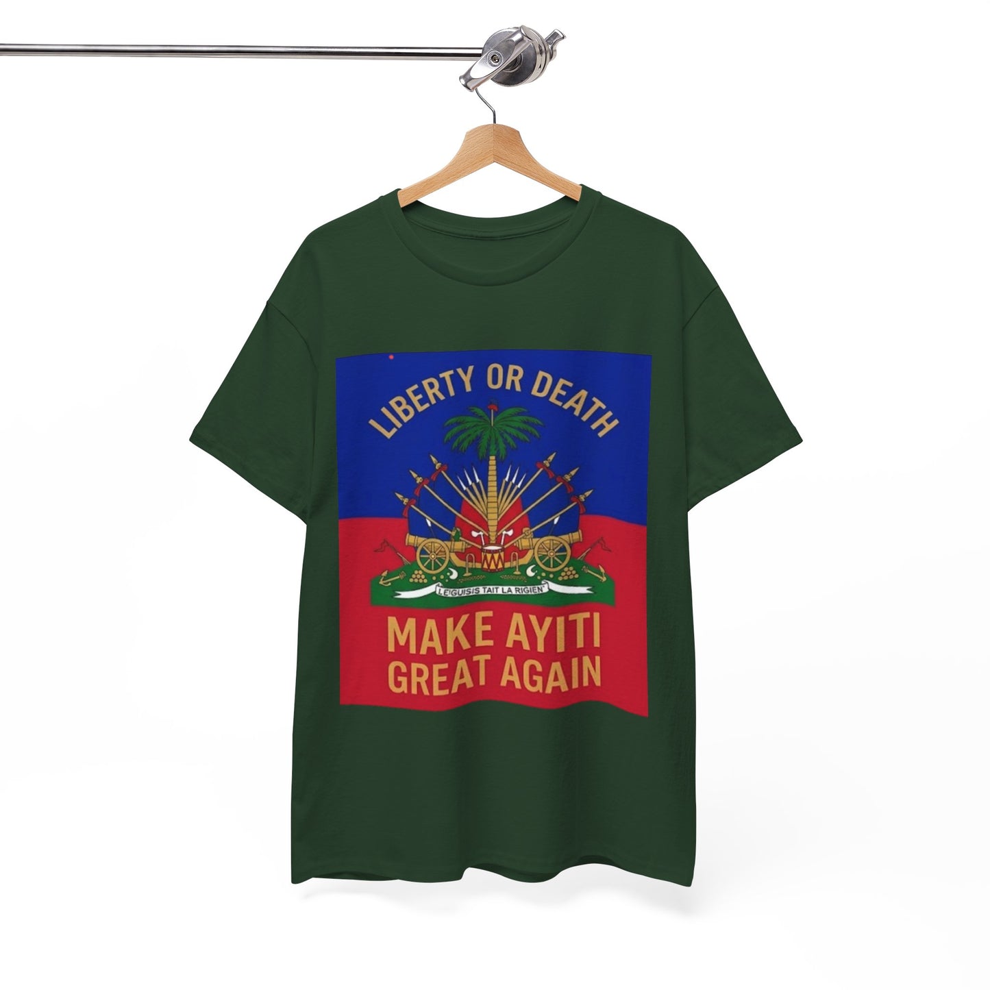 Make Ayiti Great Again T-Shirt | Haitian Flag Coat of Arms, Liberty or Death