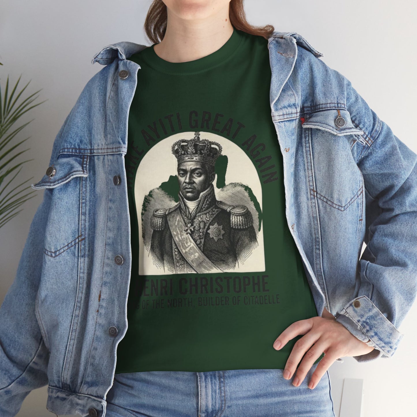 Henri Christophe portrait Make Ayiti Great Again T-Shirt | Haitian history tee
