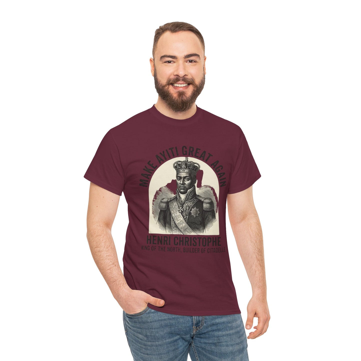Henri Christophe portrait Make Ayiti Great Again T-Shirt | Haitian history tee
