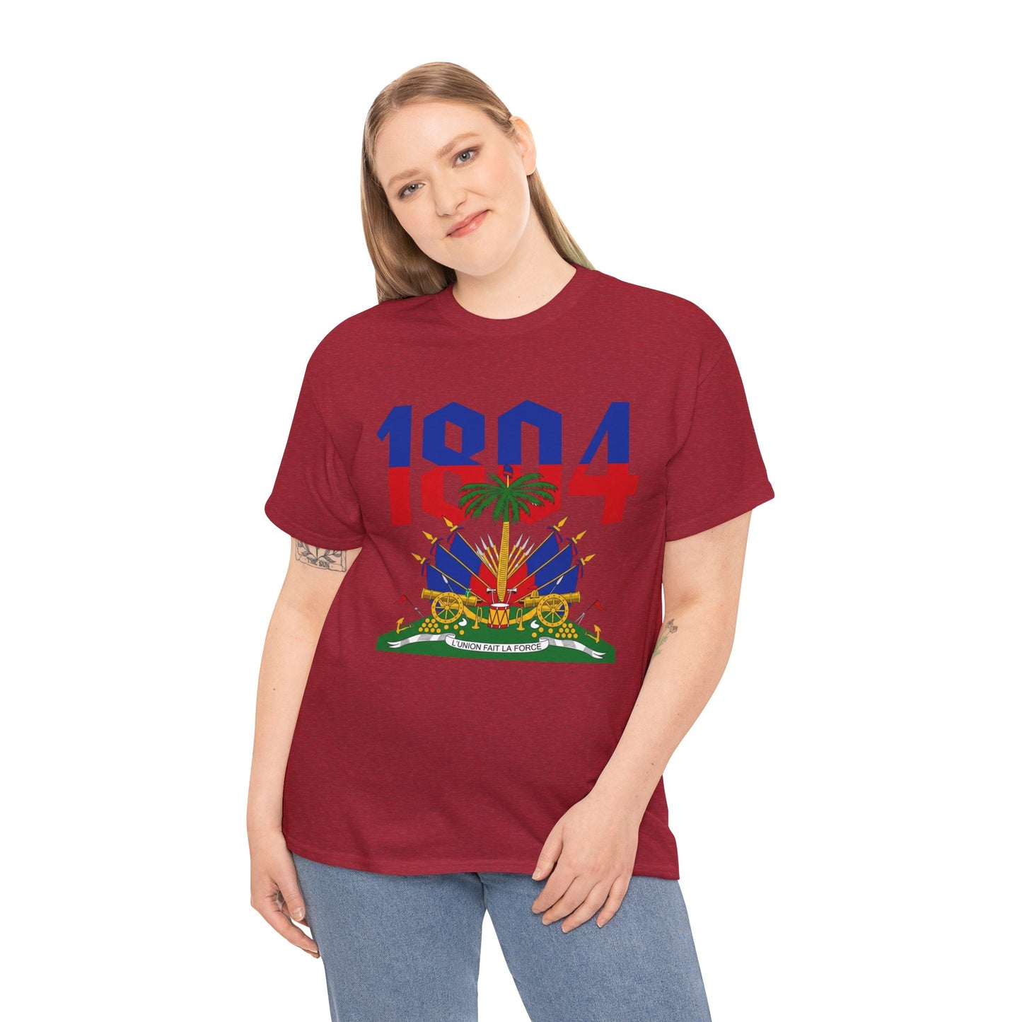 1804 Haitian Coat of Arms Tee | Neg Lakay Portrait Tee, Haitian Heritage Shirt