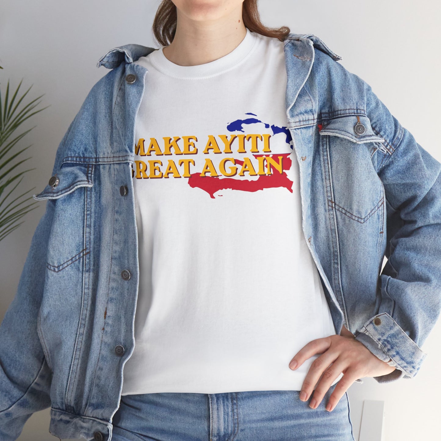 Make Ayiti Great Again T-Shirt | Haiti Flag Map Tee